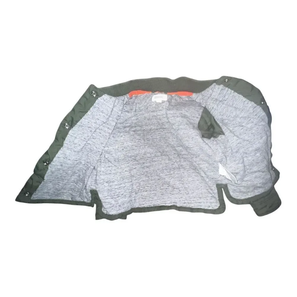 Gymboree Toddler Boy Green Quilted Jacket Lined 3T EUC
